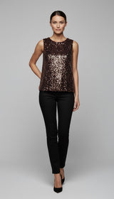 Sequin Sleeveless Party Top
