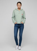 Textured Knit Button Hoodie