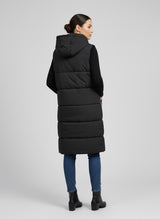 Longline Hooded Puffer Gilet