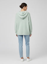 Textured Knit Button Hoodie