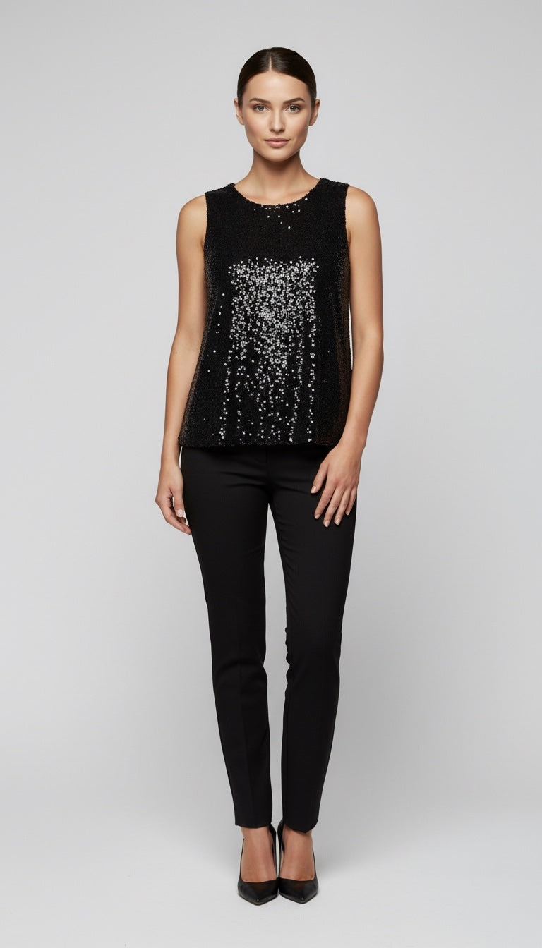 Sequin Sleeveless Party Top