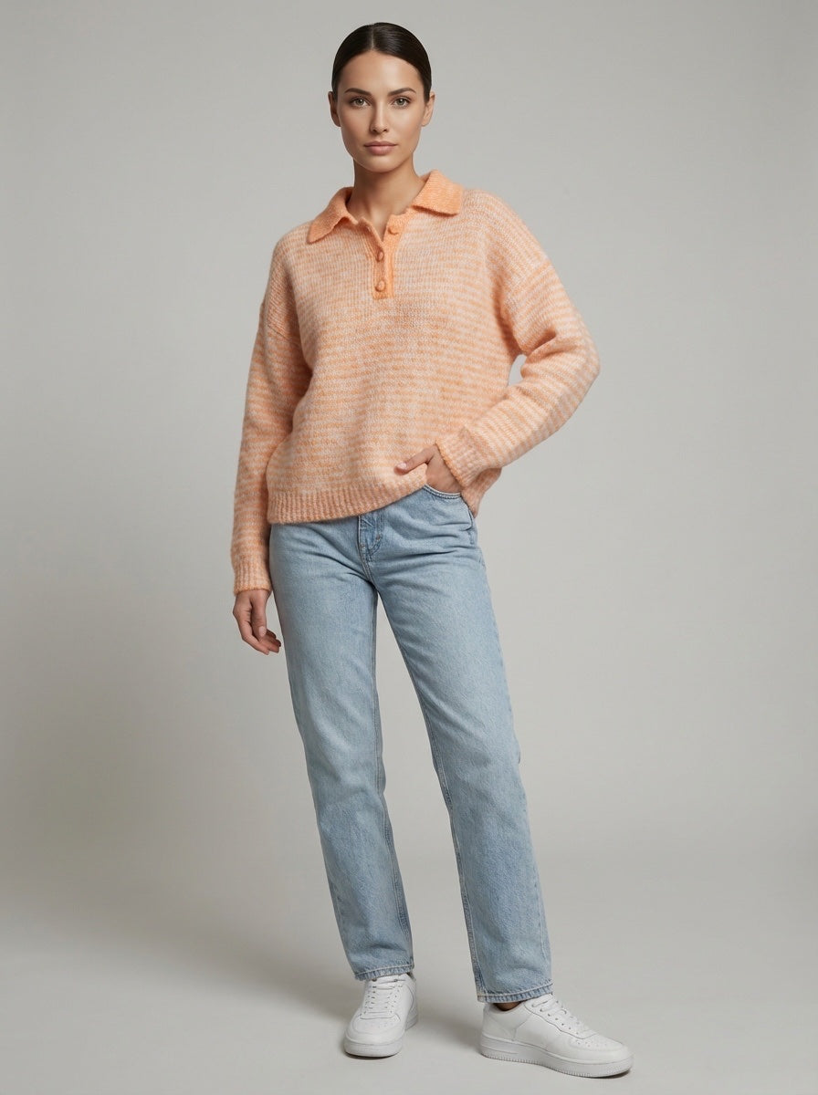 Collared Knit Button Jumper