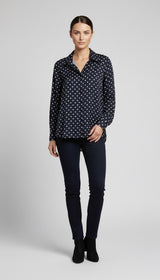 Polka Dot Chiffon Shirt