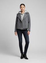 Hooded Layered Short Coat
