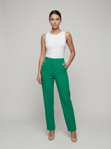 High-Waist Wide Leg Tailored Trousers