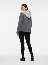Hooded Layered Short Coat