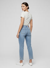 Embroidered Straight Leg Denim Trousers