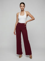 High-Waist Wide Leg Tailored Trousers