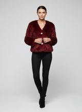 Faux Fur Button-Front Coat