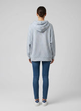 Checked Drawstring Hoodie