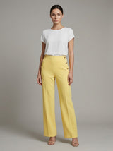 High-Waist Wide Leg Tailored Trousers