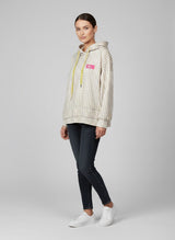 Checked Drawstring Hoodie