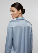 Embellished Collar Satin Blouse