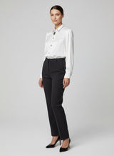 Embellished Collar Satin Blouse