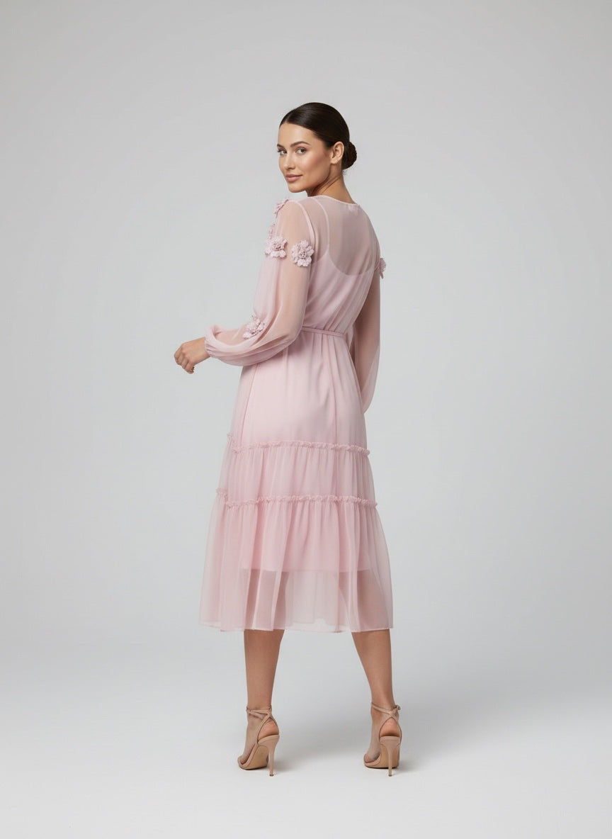 Floral Tiered Midi Dress