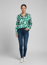 Heart Print Button Shirt