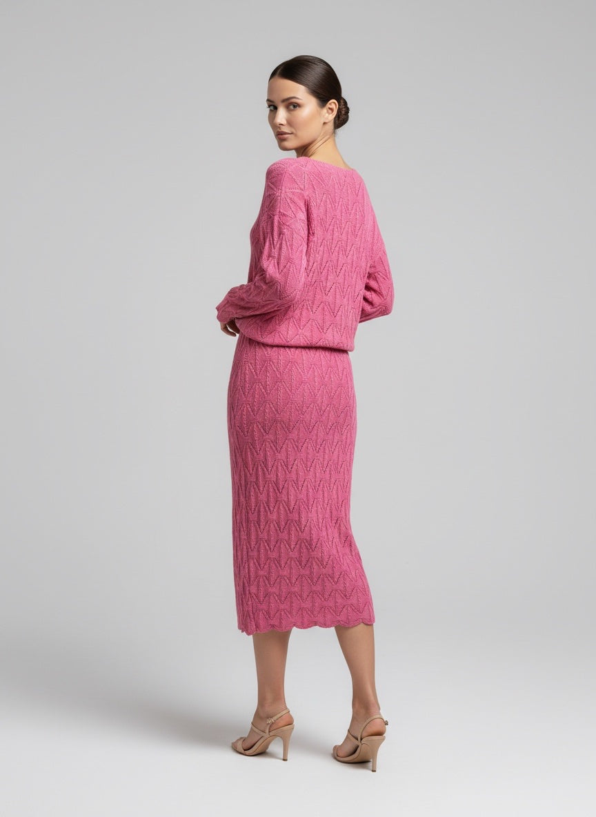 Scallop Hem Knit Co-Ord Set