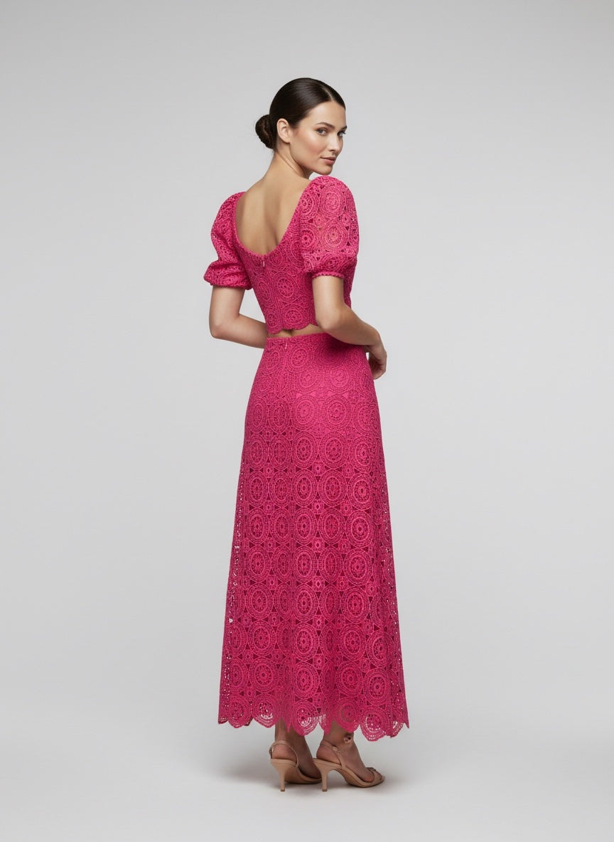 Lace Puff Sleeve Co-Ord Set
