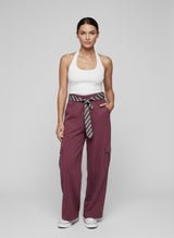 Belted Wide Leg Cargo Trousers