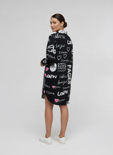 Colorful Graphic Oversized Button-Up Shirt