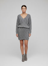 Cable Knit V-Neck Co-Ord Set