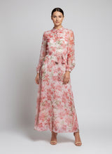 Floral Chiffon Maxi Dress