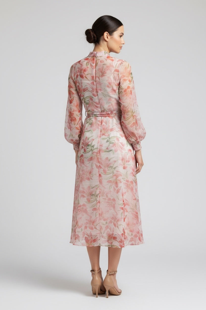 Floral Chiffon Maxi Dress