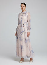 Floral Chiffon Maxi Dress