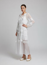 Floral Appliqué Maxi Dress