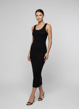Textured Rib Knit Maxi Dress