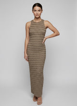 Textured Rib Knit Maxi Dress
