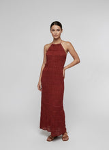 Textured Rib Knit Maxi Dress