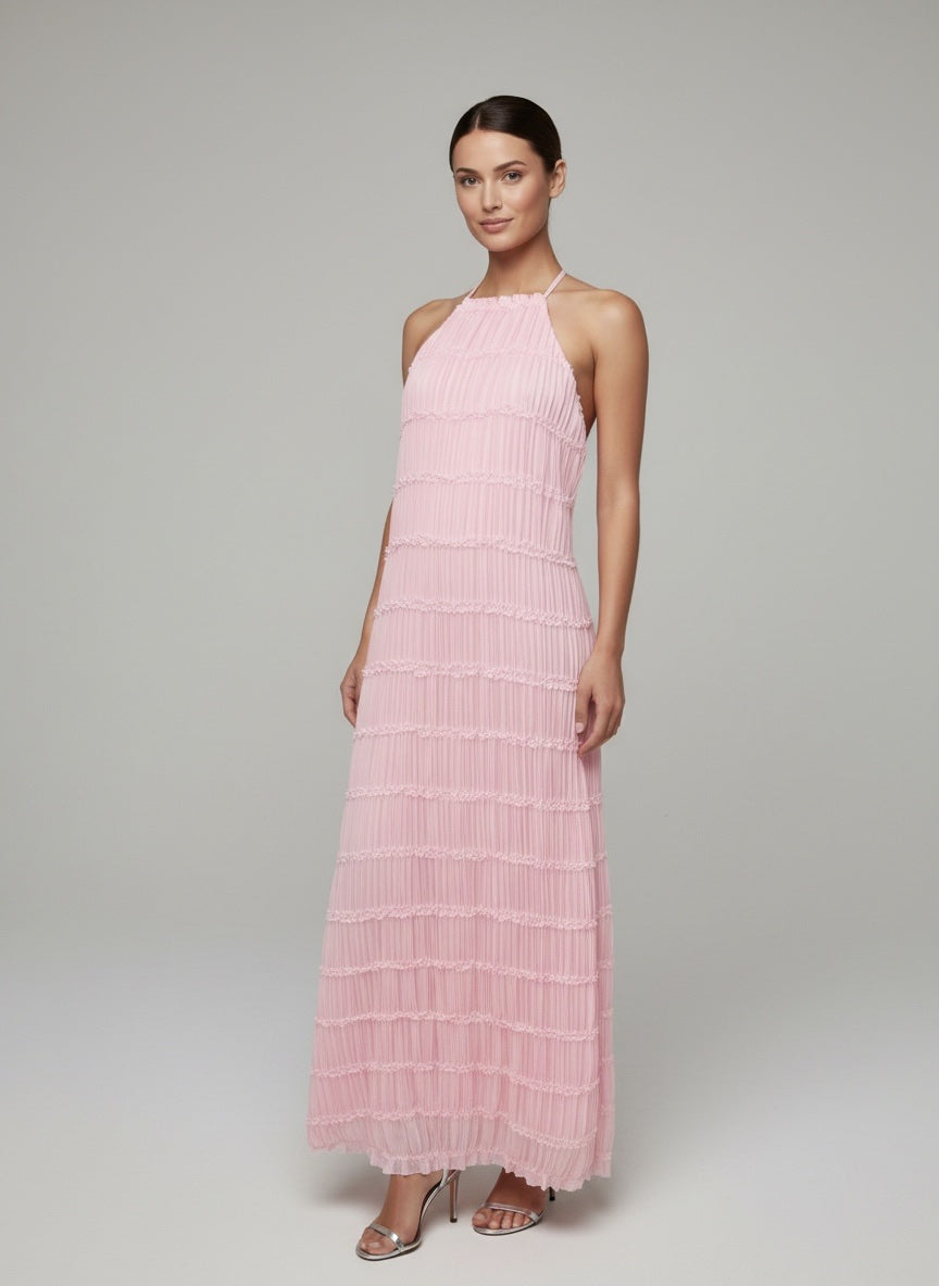 Textured Rib Knit Maxi Dress