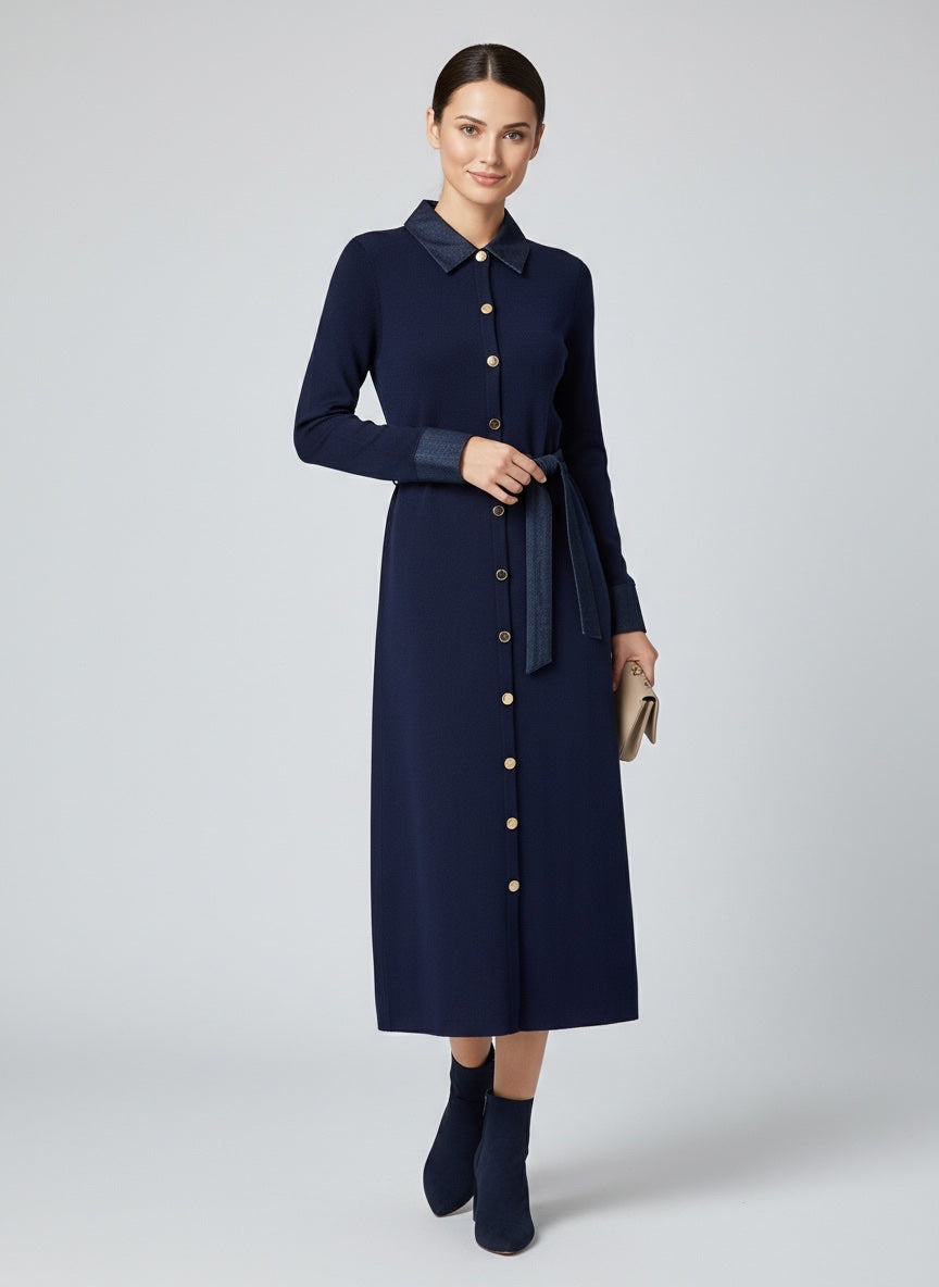 Elegant Midi Shirtdress
