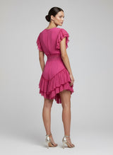Ruffle Tiered High-Low Mini Dress