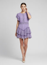 Ruffle Tiered High-Low Mini Dress