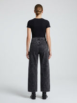 Relaxed Wide Leg Jeans - Dark Gray (2)