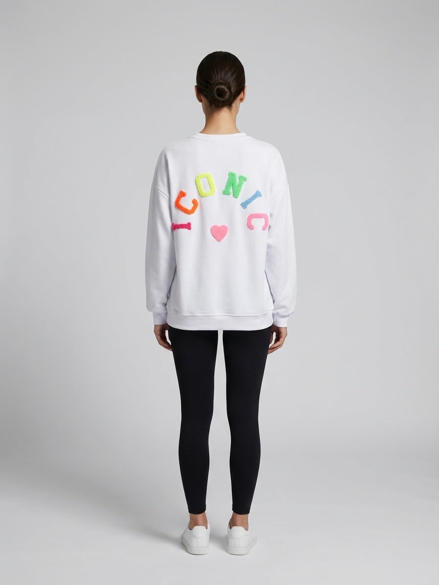 Relaxed Fit Crewneck Sweatshirt - White (2)