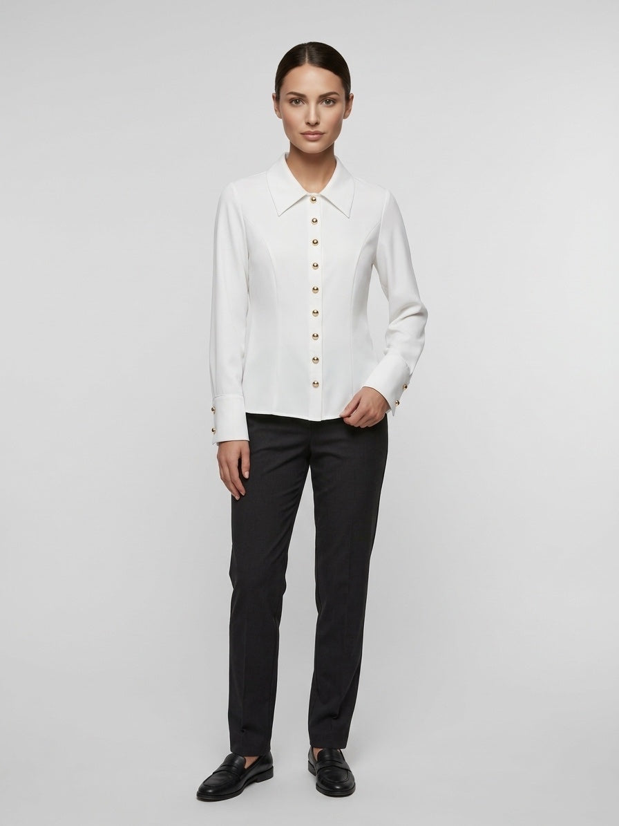 Tailored Slim Fit Trousers - White