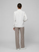 Ruffled Front Blouse - White (2)