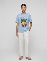 Amalfi Lemon Graphic T-Shirt - Deep Sky Blue