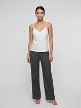 Beaded Silk Camisole - White