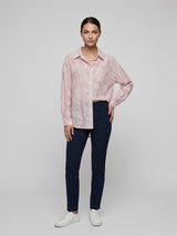 Paisley Embroidered Relaxed Shirt - Pink
