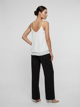 Lace Trim Cami Top - White (2)