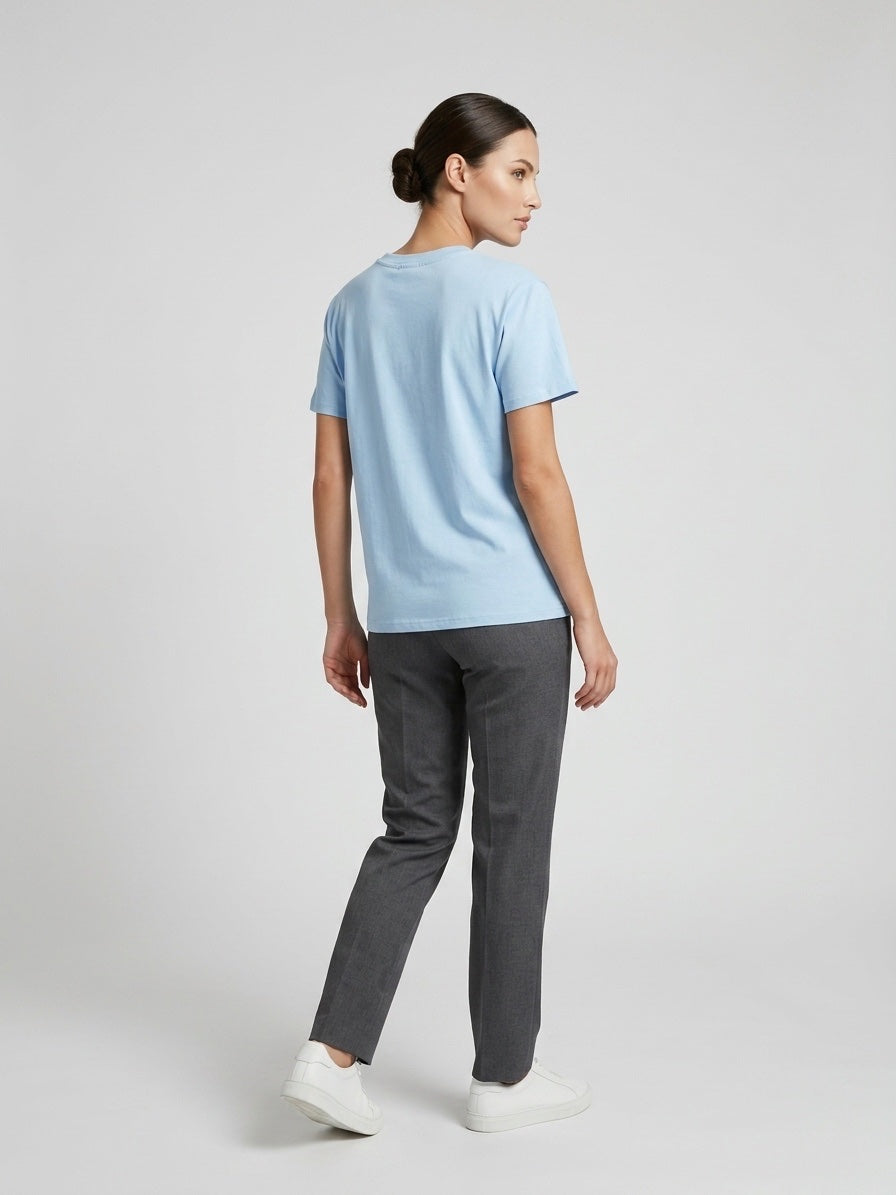 Jil Sander Cherry Print T-Shirt - Baby Blue (2)