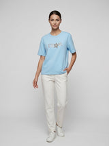 Embellished Star Graphic Tee - Baby Blue
