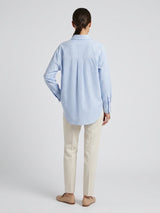 Classic Striped Cotton Shirt - Blue (2)