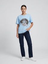 Graphic Print T-Shirt - Light Sky Blue