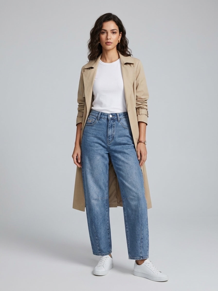 Relaxed Fit Denim Jeans - Denim