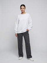 Relaxed Fit Crewneck Sweatshirt - White